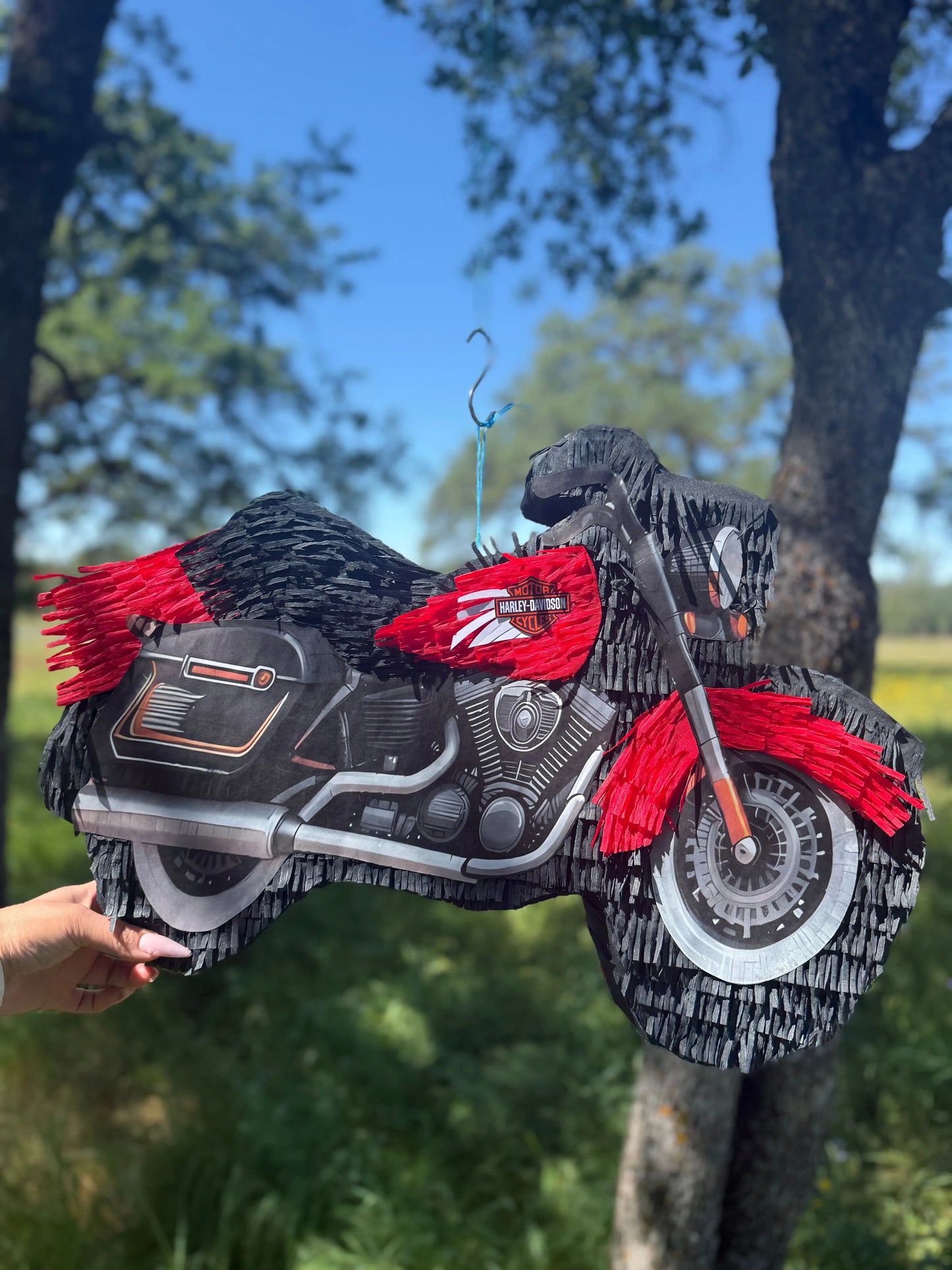 Custom Motorcycle Piñata – Chopper Style Birthday Party Decoration PinataBloom