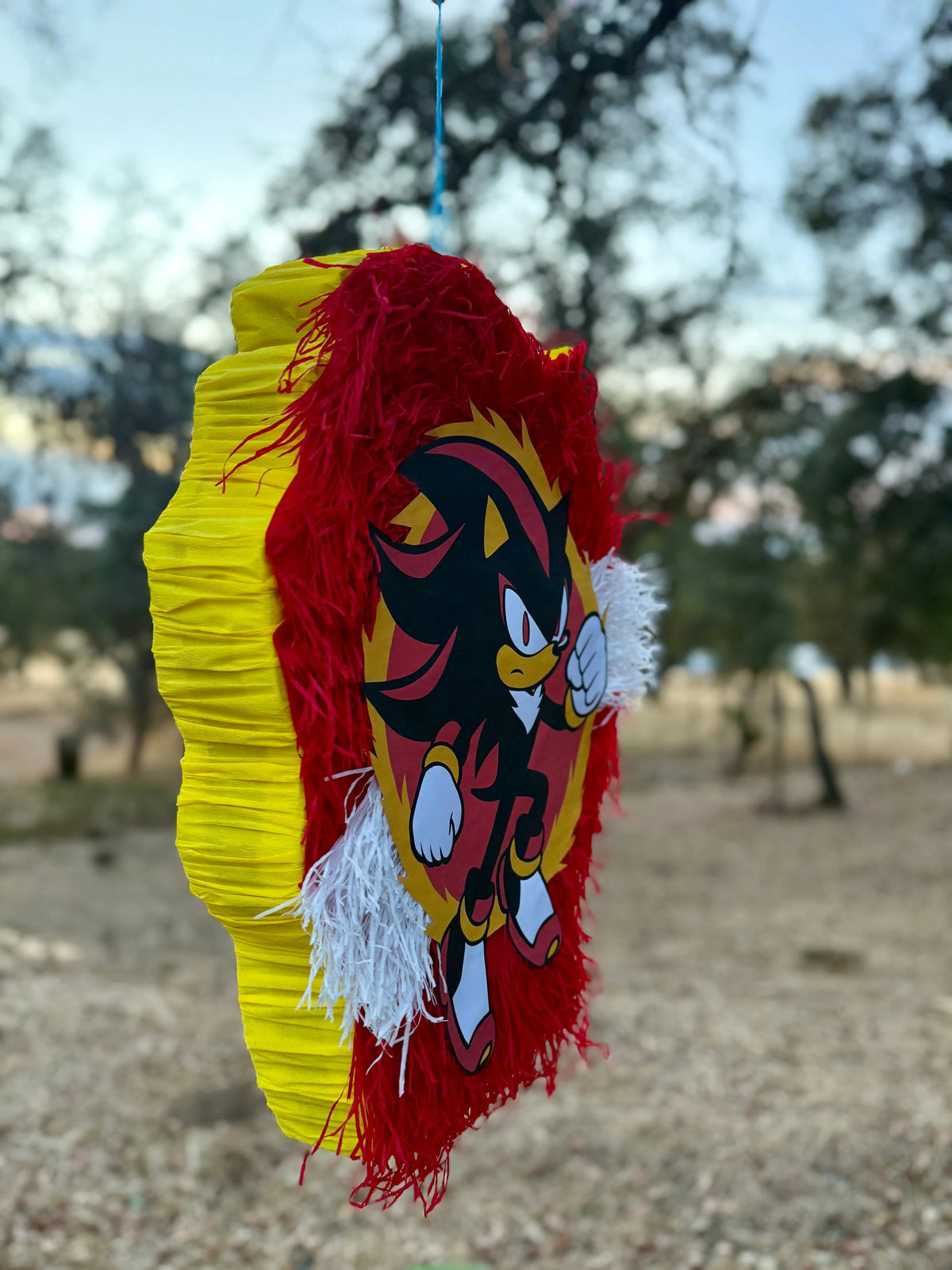 Shadow Hedgehog Inspired Piñata for Birthday Party Decorations | Large Handmade 2D Party Piñata PinataBloom
