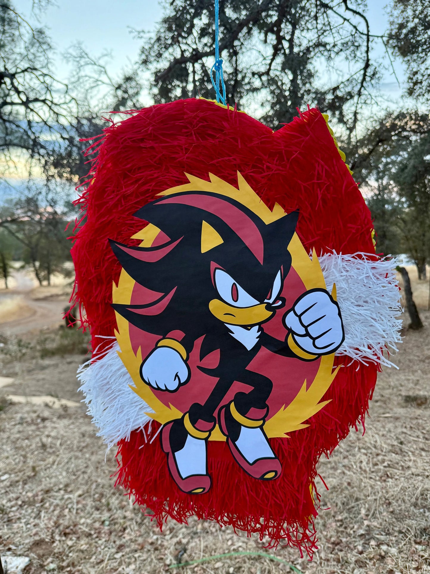 Shadow Hedgehog Inspired Piñata for Birthday Party Decorations | Large Handmade 2D Party Piñata PinataBloom