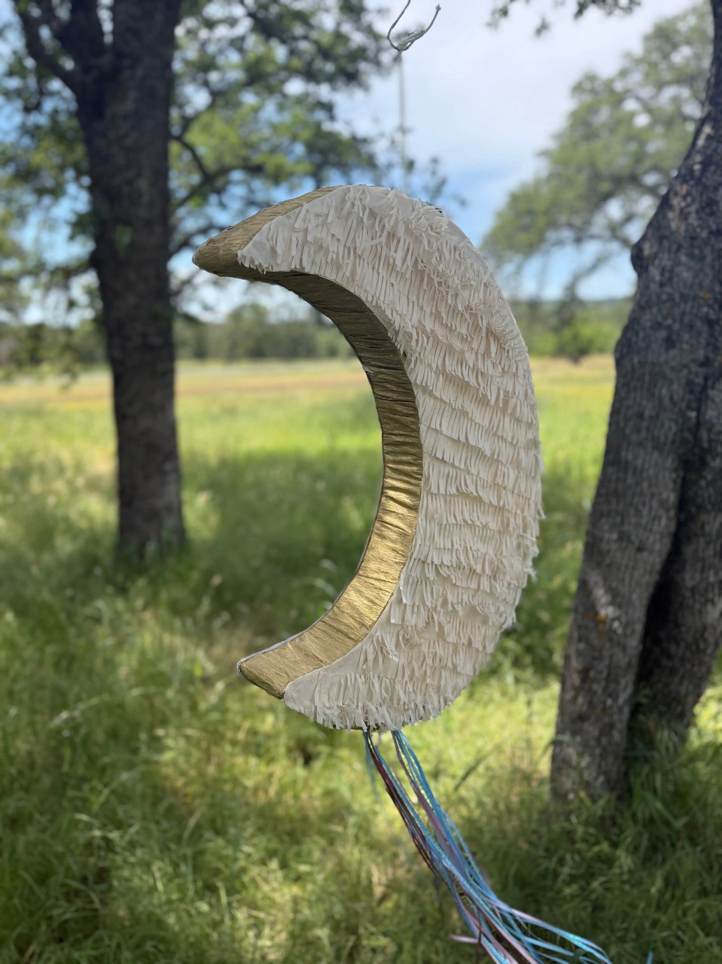 Baby Shower Moon Piñata 26x20 for Party Decorations | Large Handmade 2D Party Piñata PinataBloom