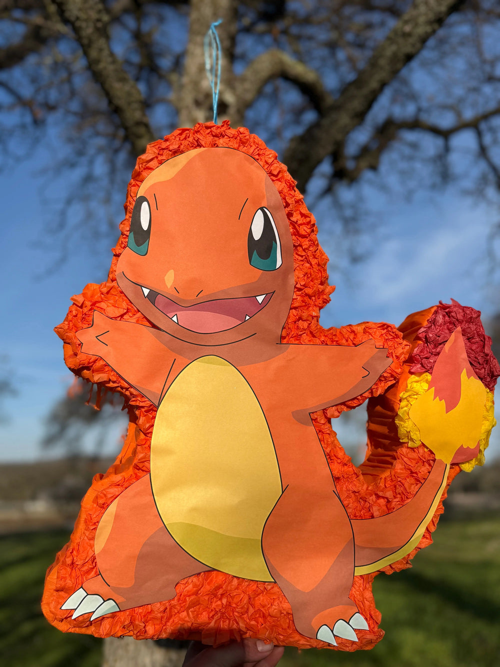 Fire Lizard Monster Piñata  22"x18"x4" Custom Flame Party Decoration