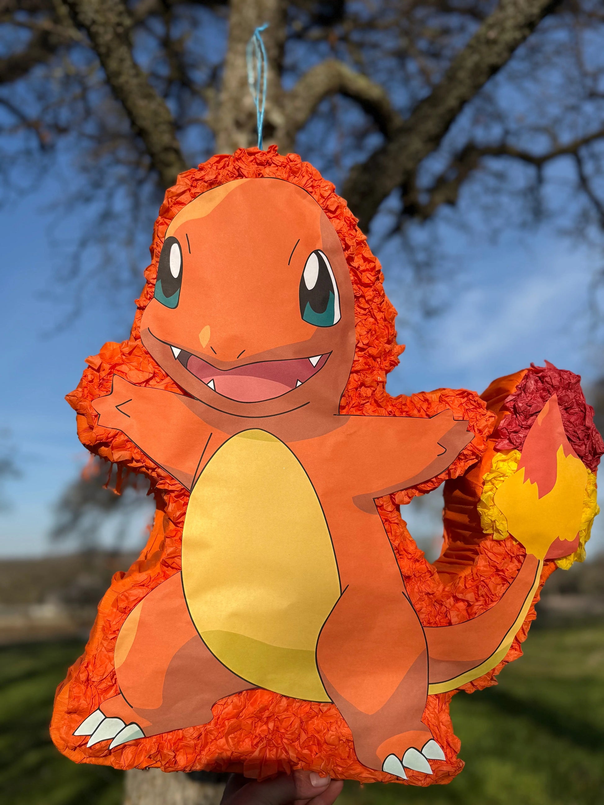 Fire Lizard Monster Piñata  22"x18"x4" Custom Flame Party Decoration PinataBloom