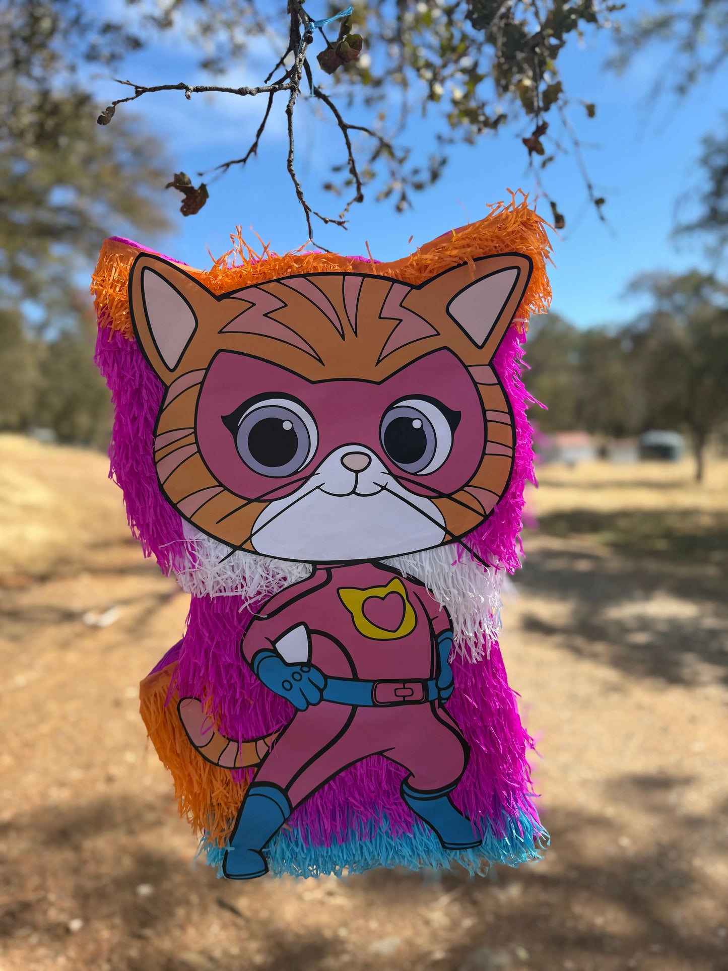 Super Kitten Ginny Piñata 24"x18"x4" | Cute Kitty Birthday Party Decor PinataBloom
