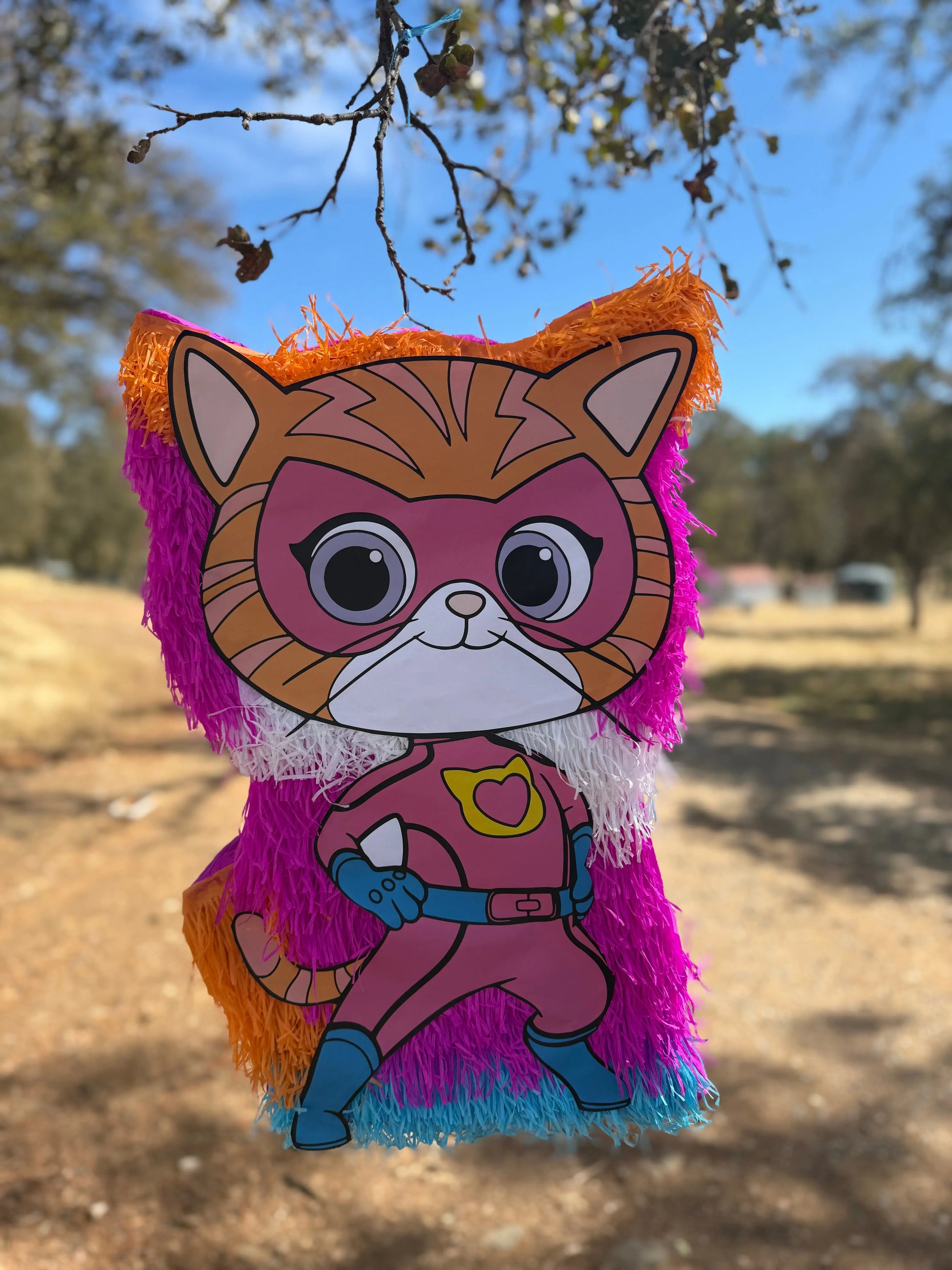 Super Kitten Ginny Piñata 24"x18"x4" | Cute Kitty Birthday Party Decor PinataBloom