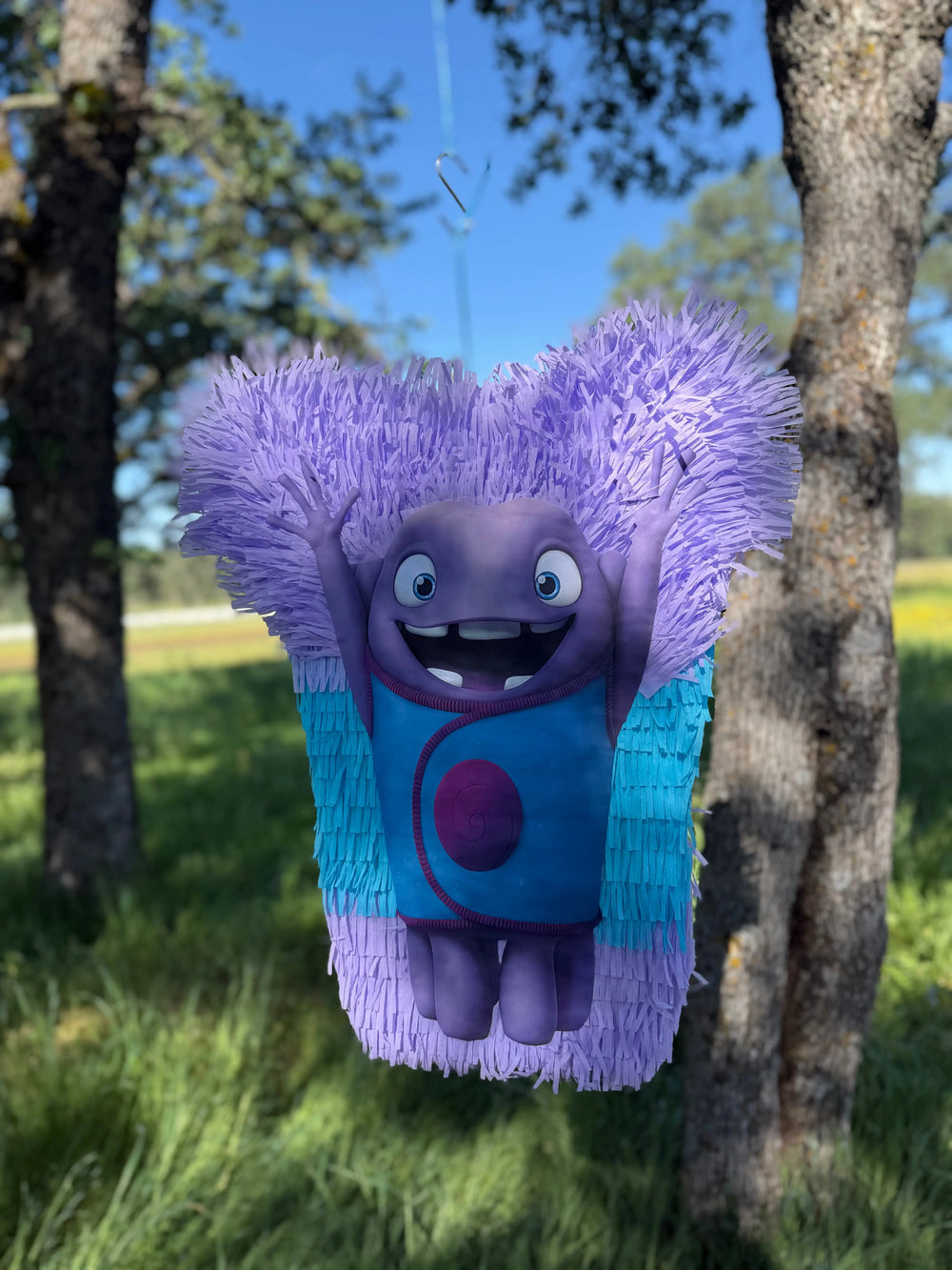 Home Inspired Purple Alien Piñata for Birthday Party Decorations | Large Handmade 2D Party Piñata