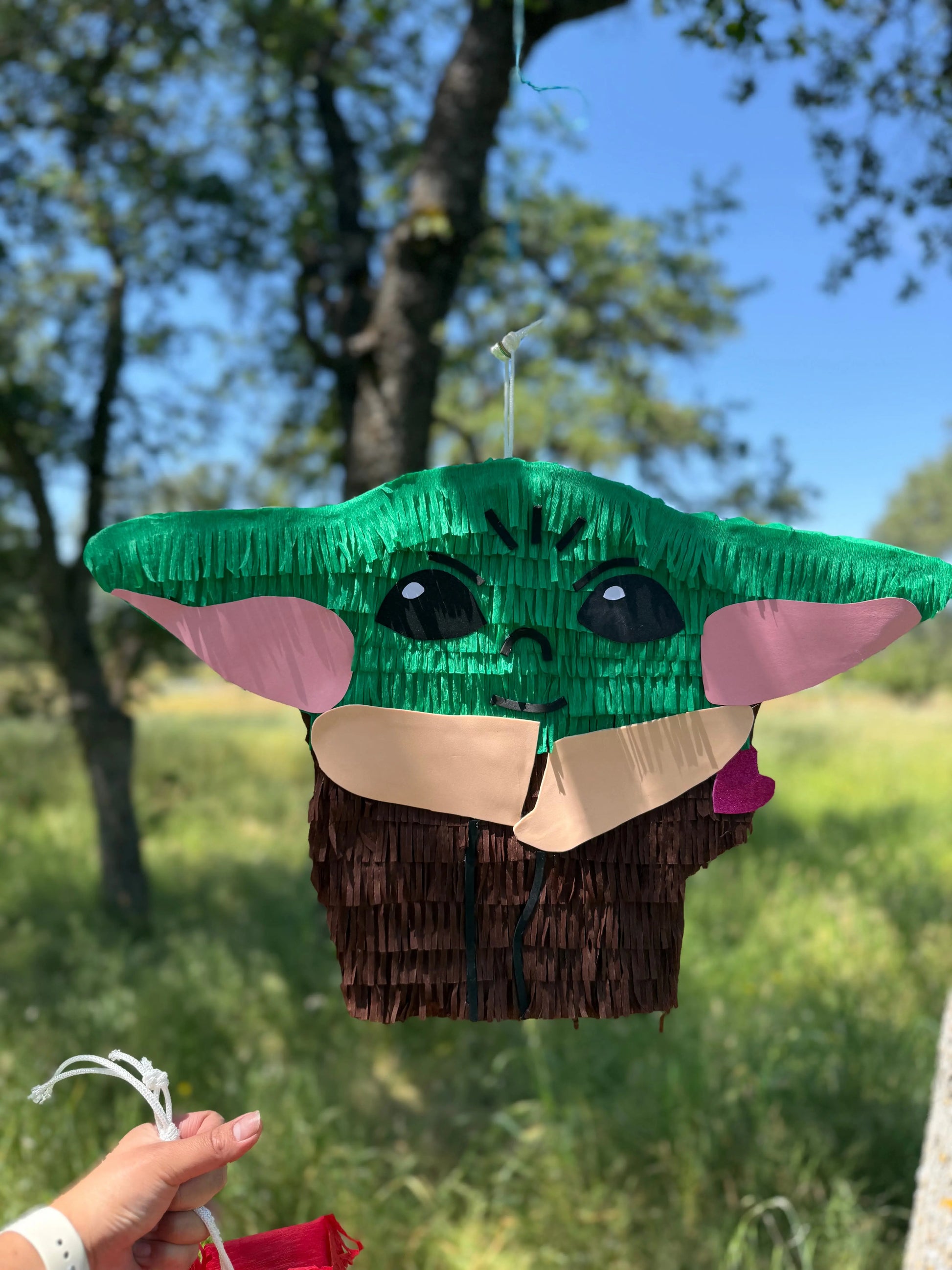 Cute Green Space Creature Inspired Piñata | Large Handmade 2D Party Piñata PinataBloom
