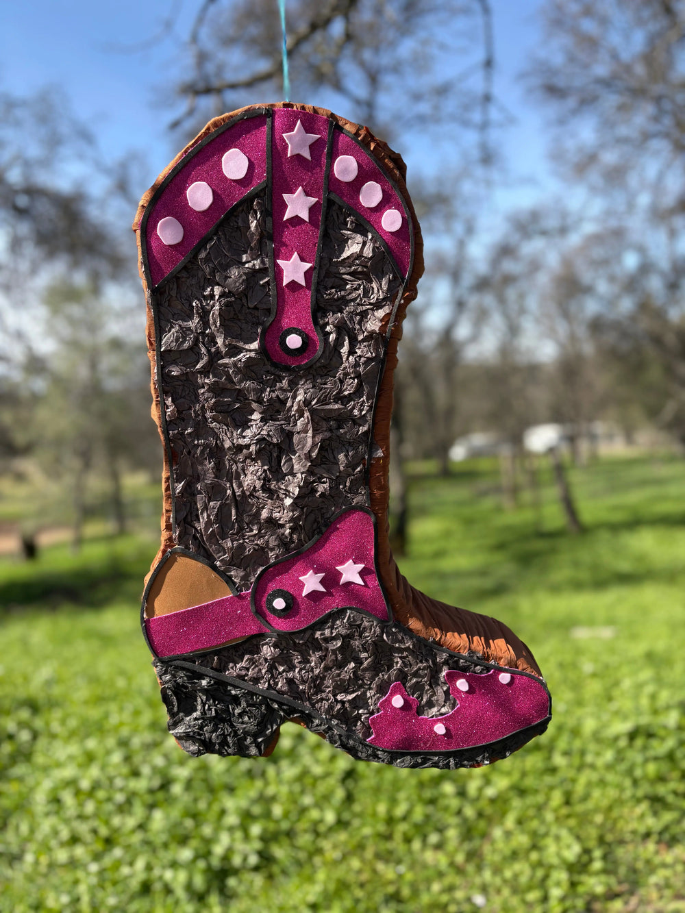 Cowgirl Boot Piñata 24"x16"x4" | Western Birthday Party Decor