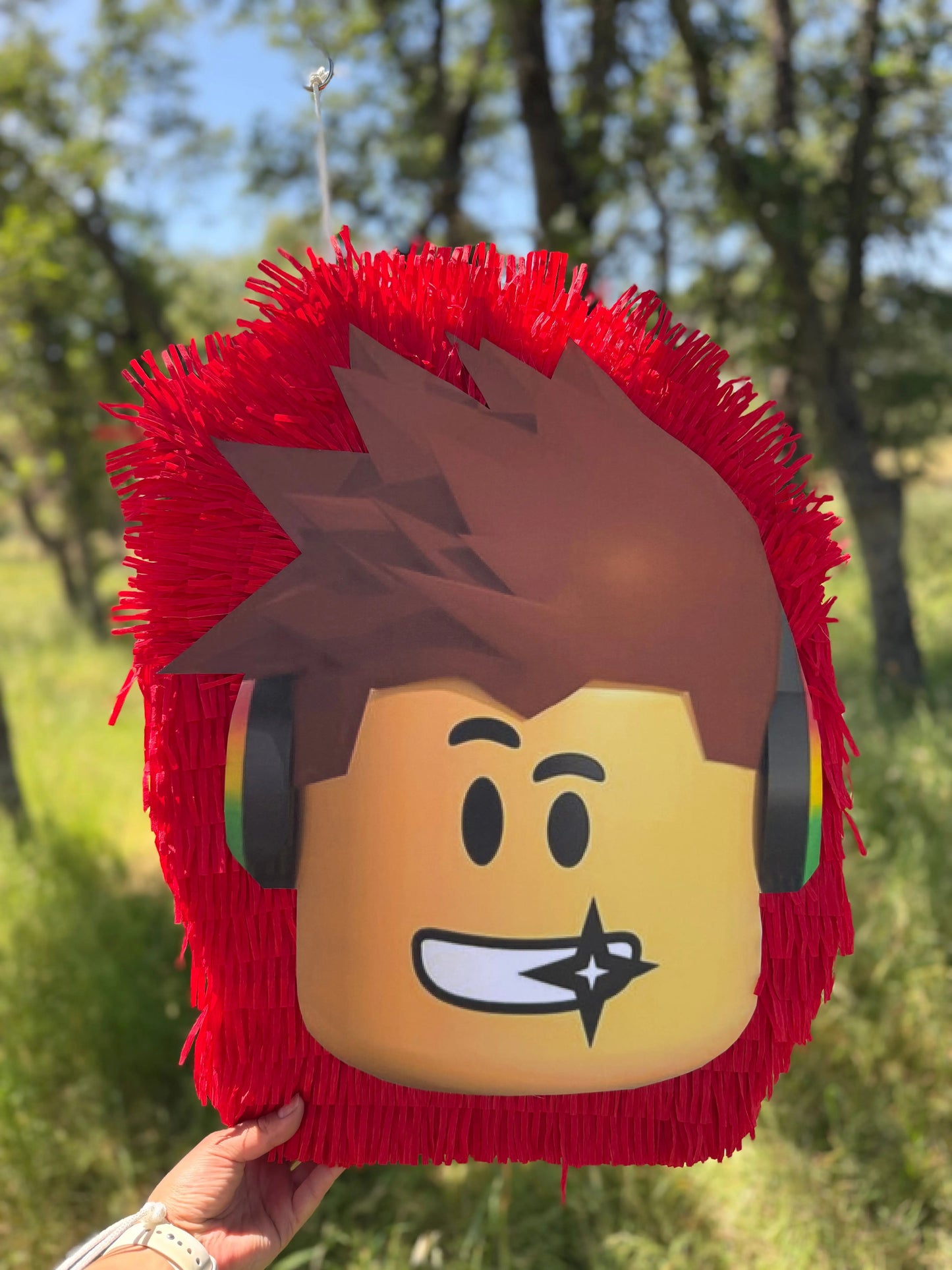 Gaming Block Character Piñata | Video Game Birthday Party Decor24"x18"x4" PinataBloom