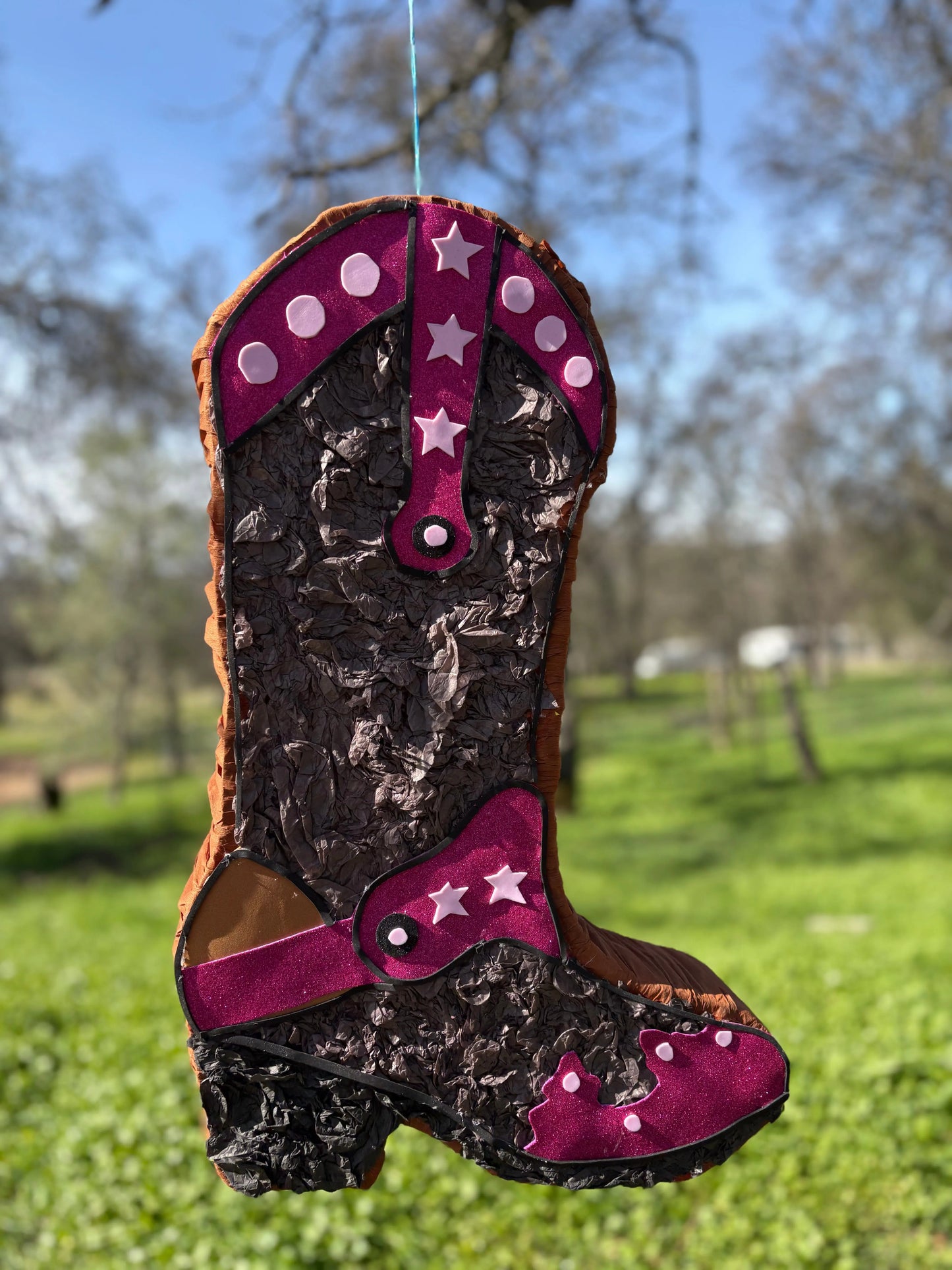 Cowgirl Boot Piñata 24"x16"x4" | Western Birthday Party Decor PinataBloom