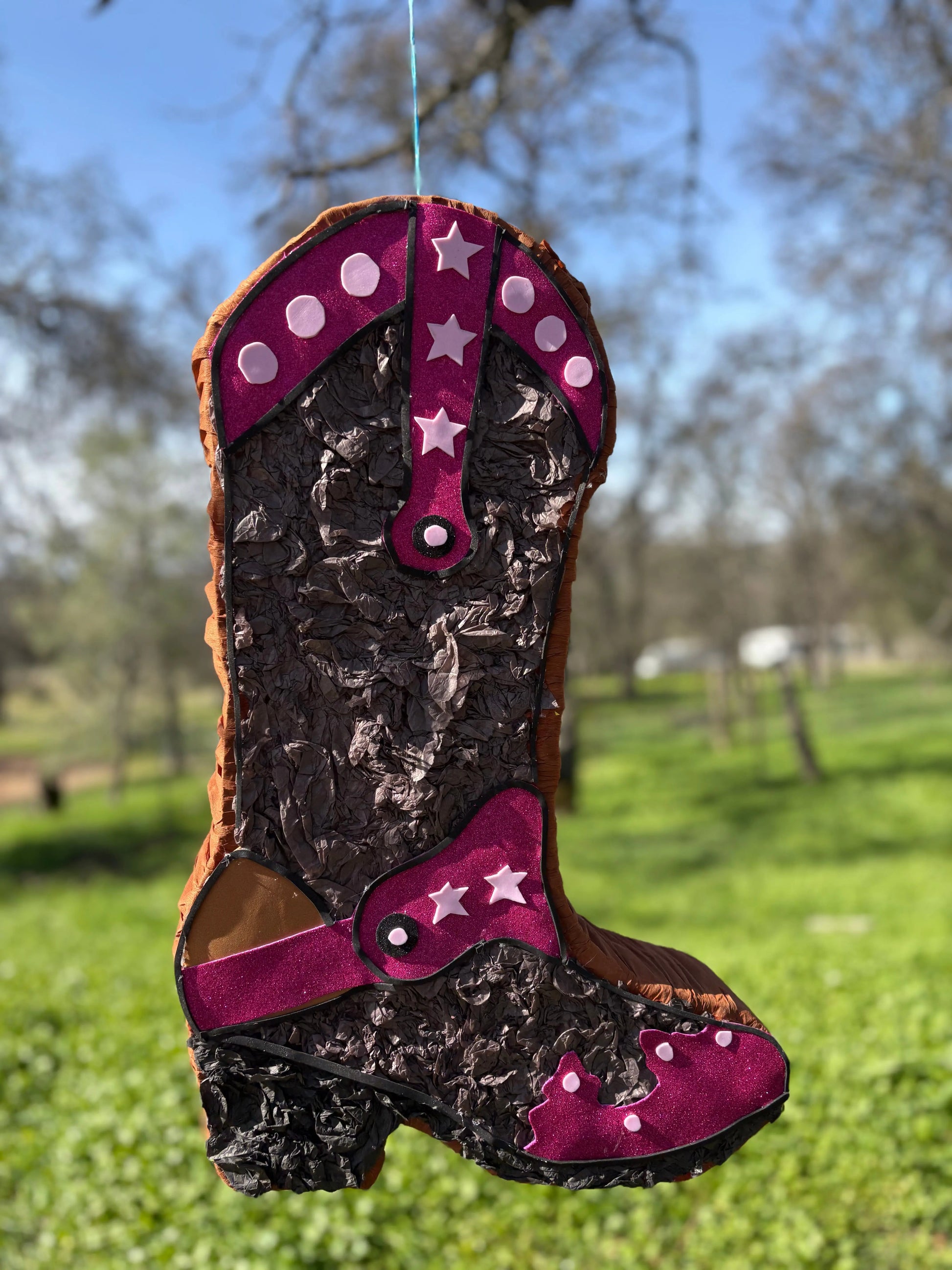 Cowgirl Boot Piñata 24"x16"x4" | Western Birthday Party Decor PinataBloom