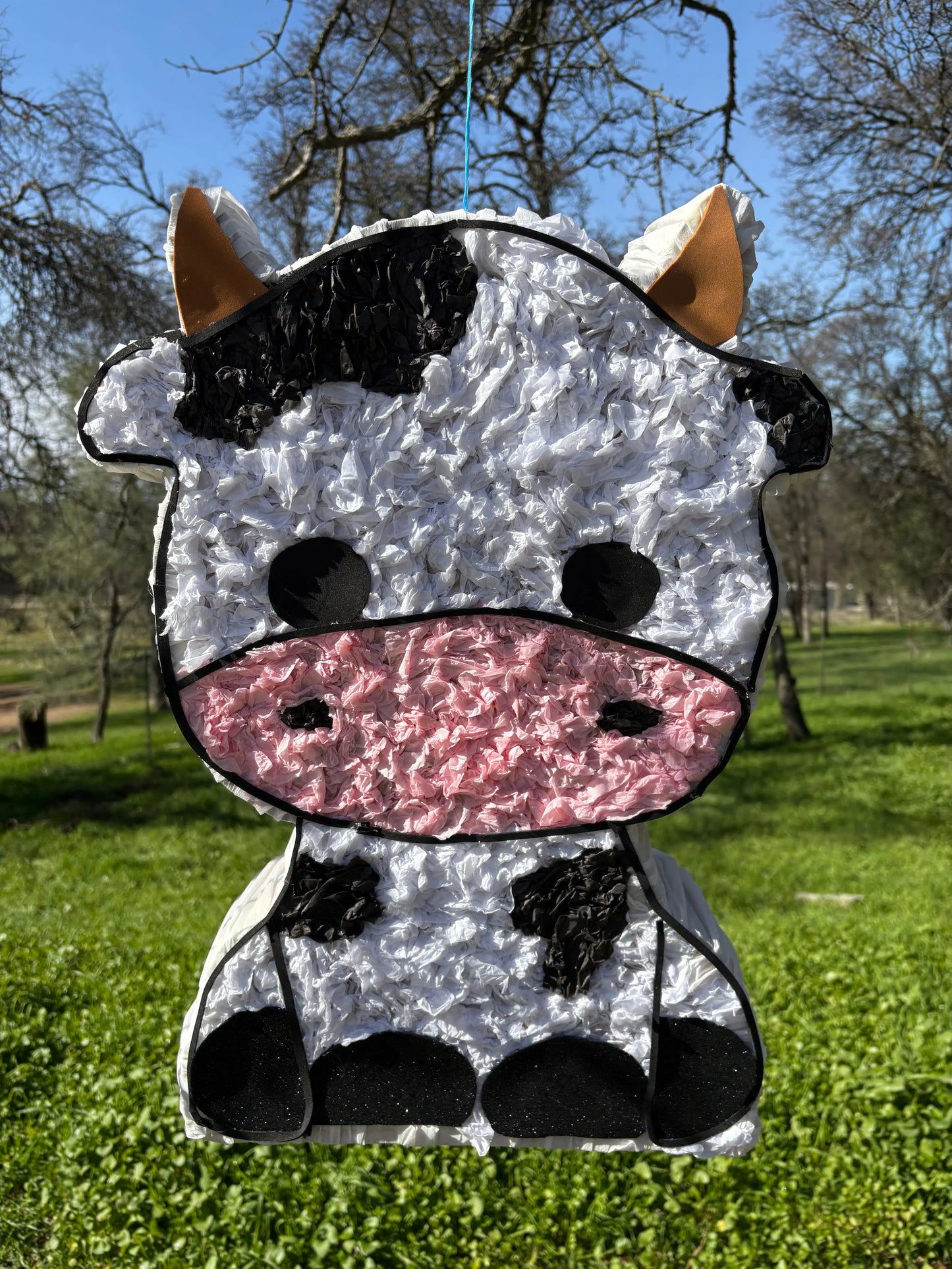 Cow Piñata for Birthday Party Decorations | Large Handmade 2D Farm Theme Party Piñata PinataBloom