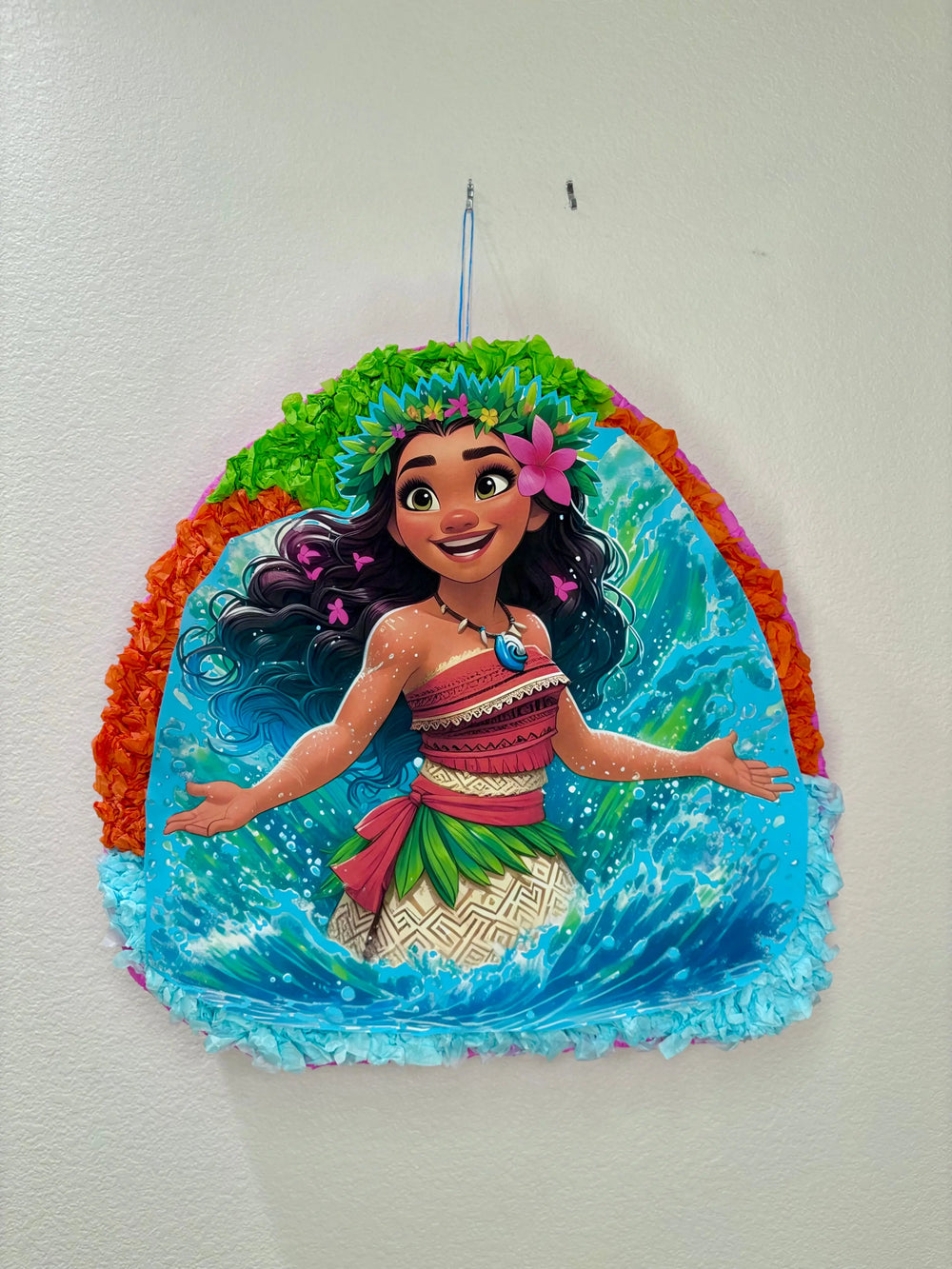 Moana Inspired Piñata for Birthday Party Decorations | Large Handmade 2D Party Piñata