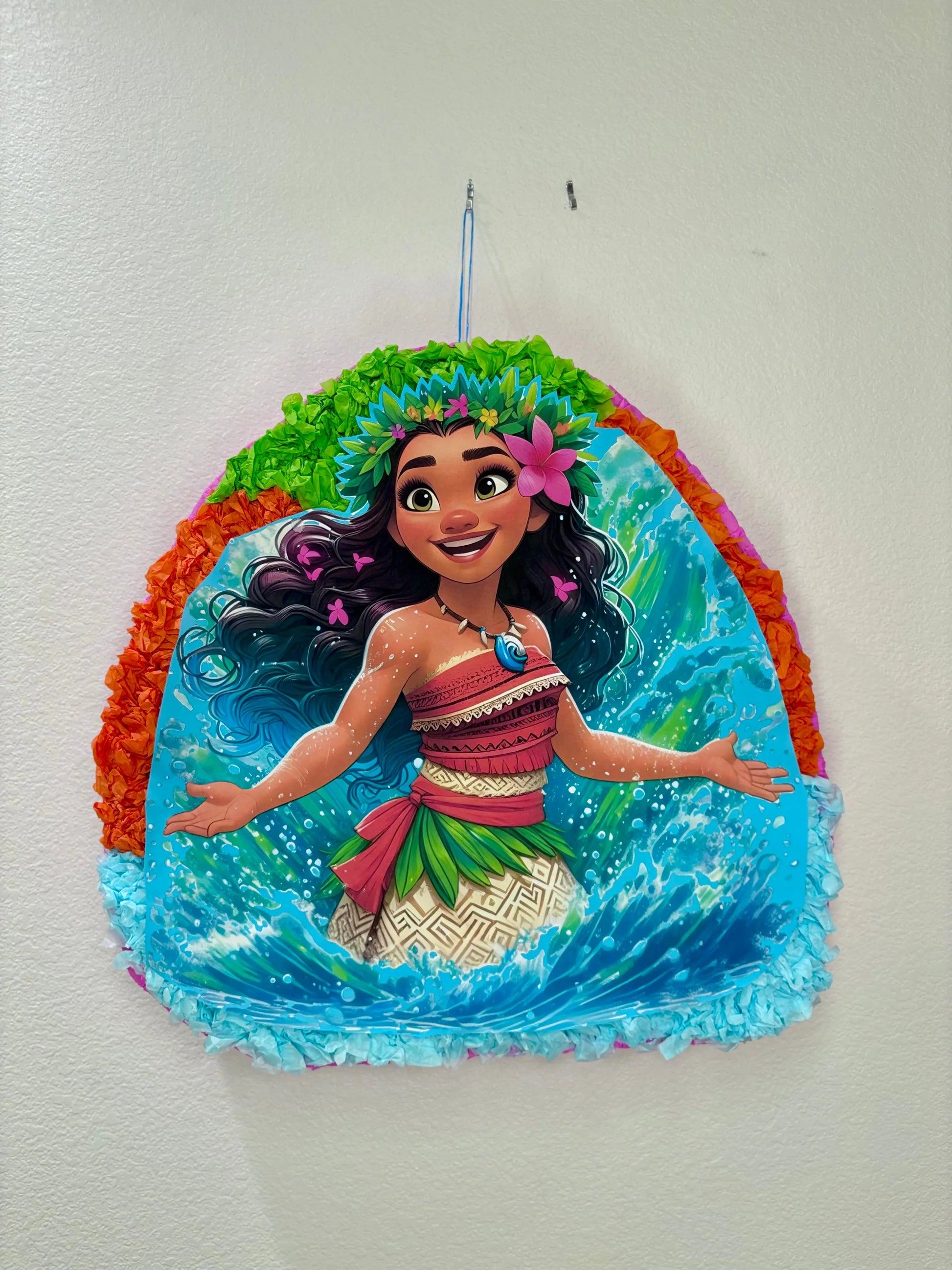 Moana Inspired Piñata for Birthday Party Decorations | Large Handmade 2D Party Piñata PinataBloom