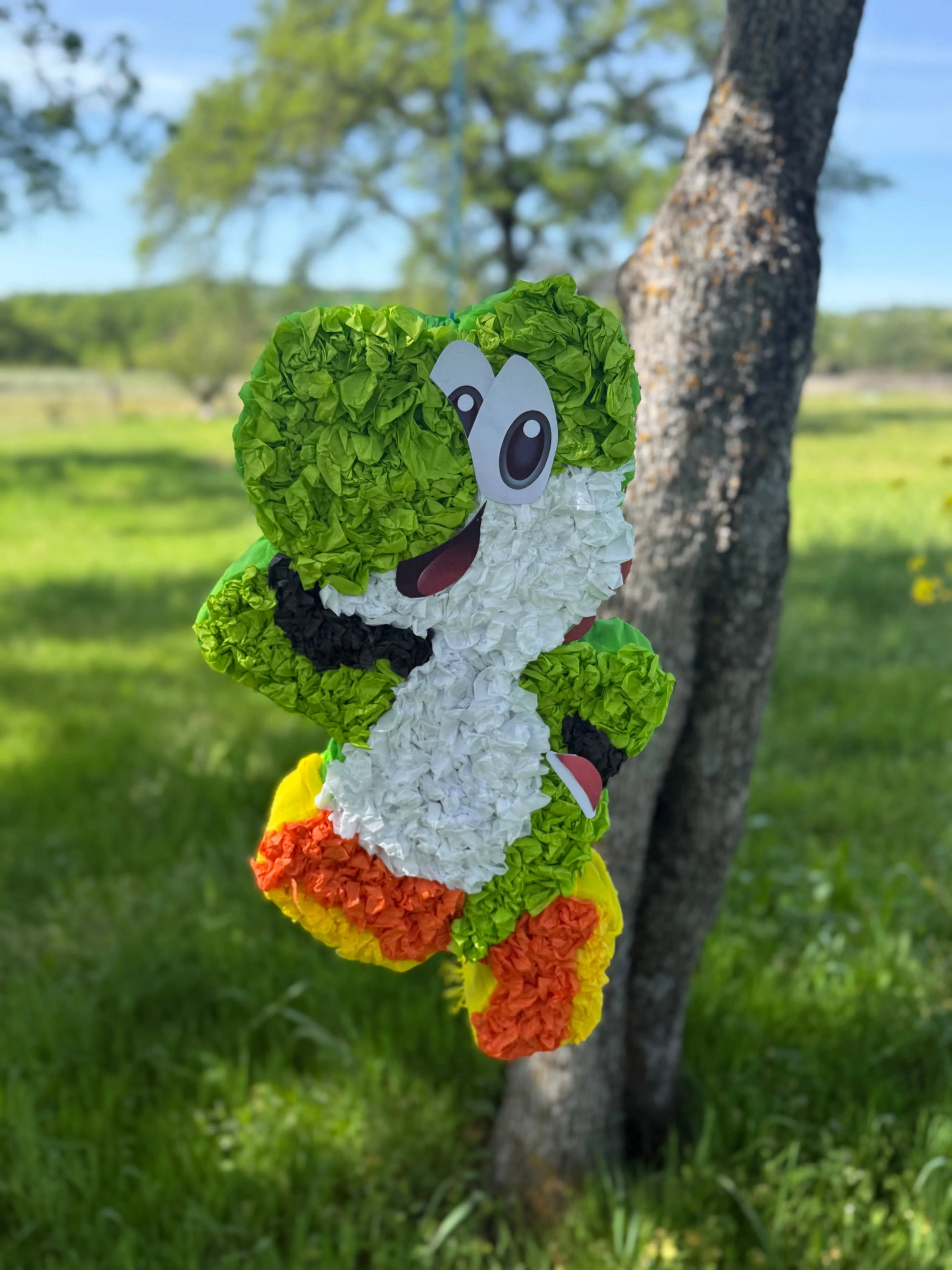 Green Dinosaur Character Piñata 22"x16"x4" | Gaming Birthday Party Decor PinataBloom
