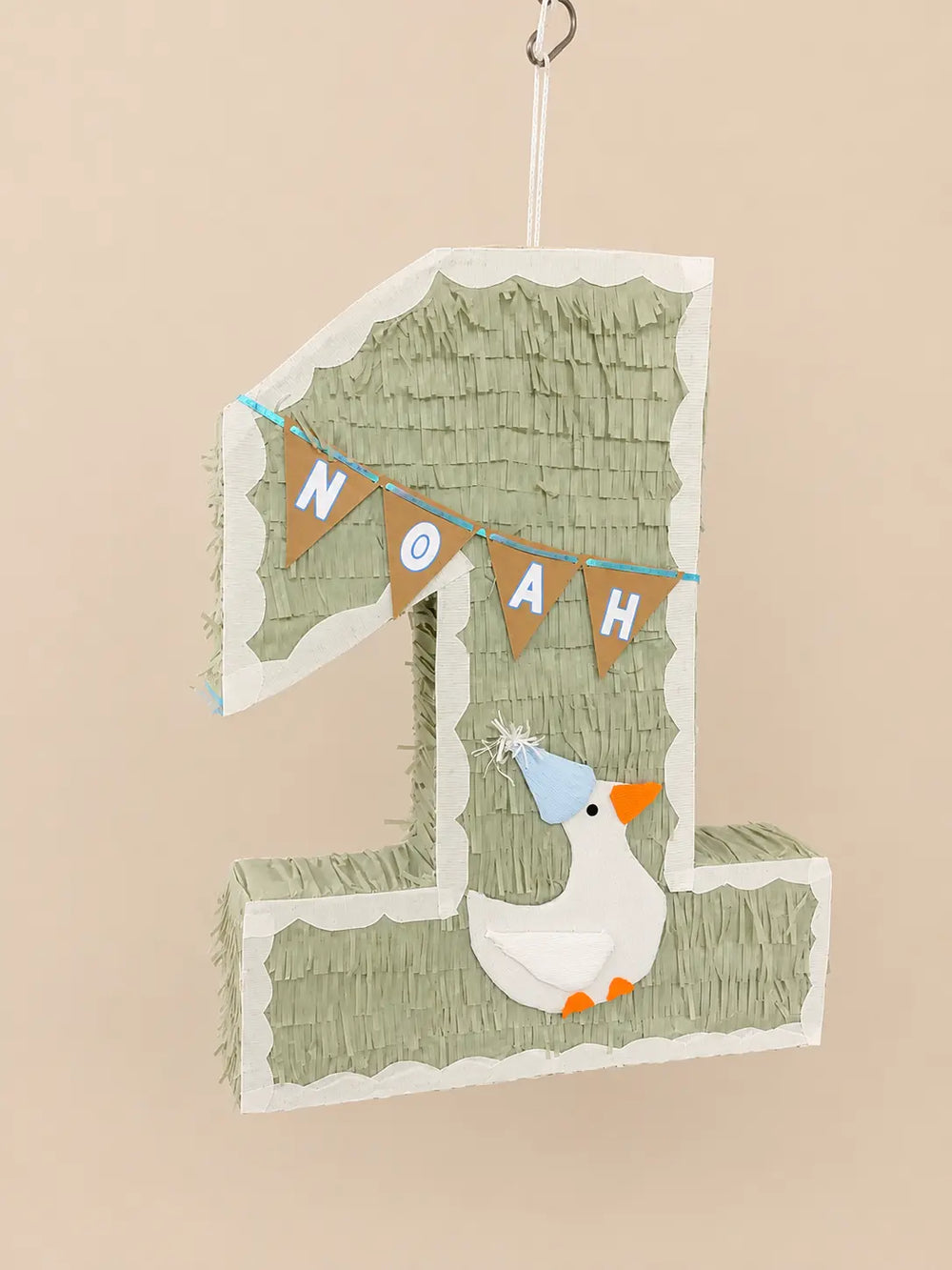 Cute Goose Number Piñata | Large Handmade 2D Party Decoration