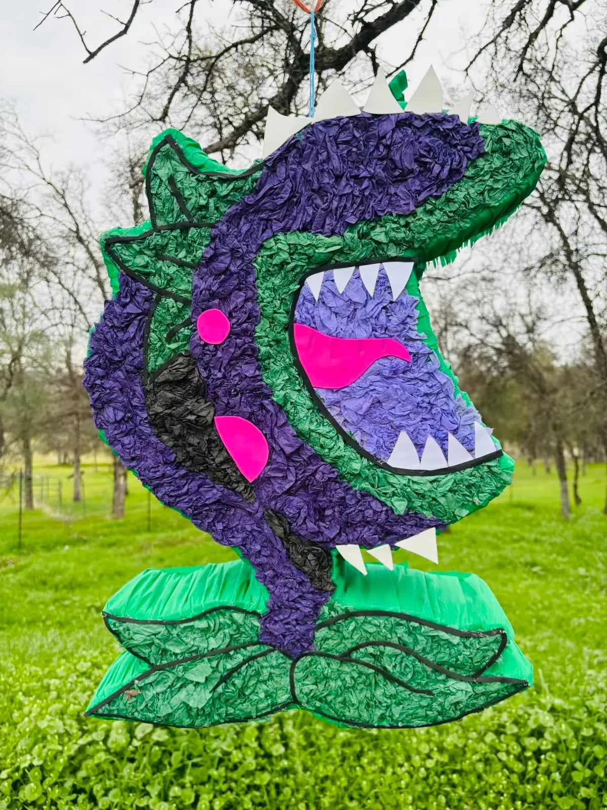 Chomper Inspired Piñata for Birthday Party Decorations | Large Handmade 2D Party Piñata PinataBloom