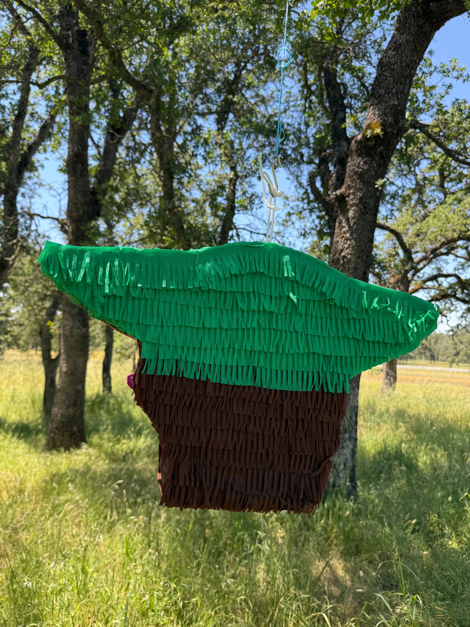 Cute Green Space Creature Inspired Piñata | Large Handmade 2D Party Piñata PinataBloom