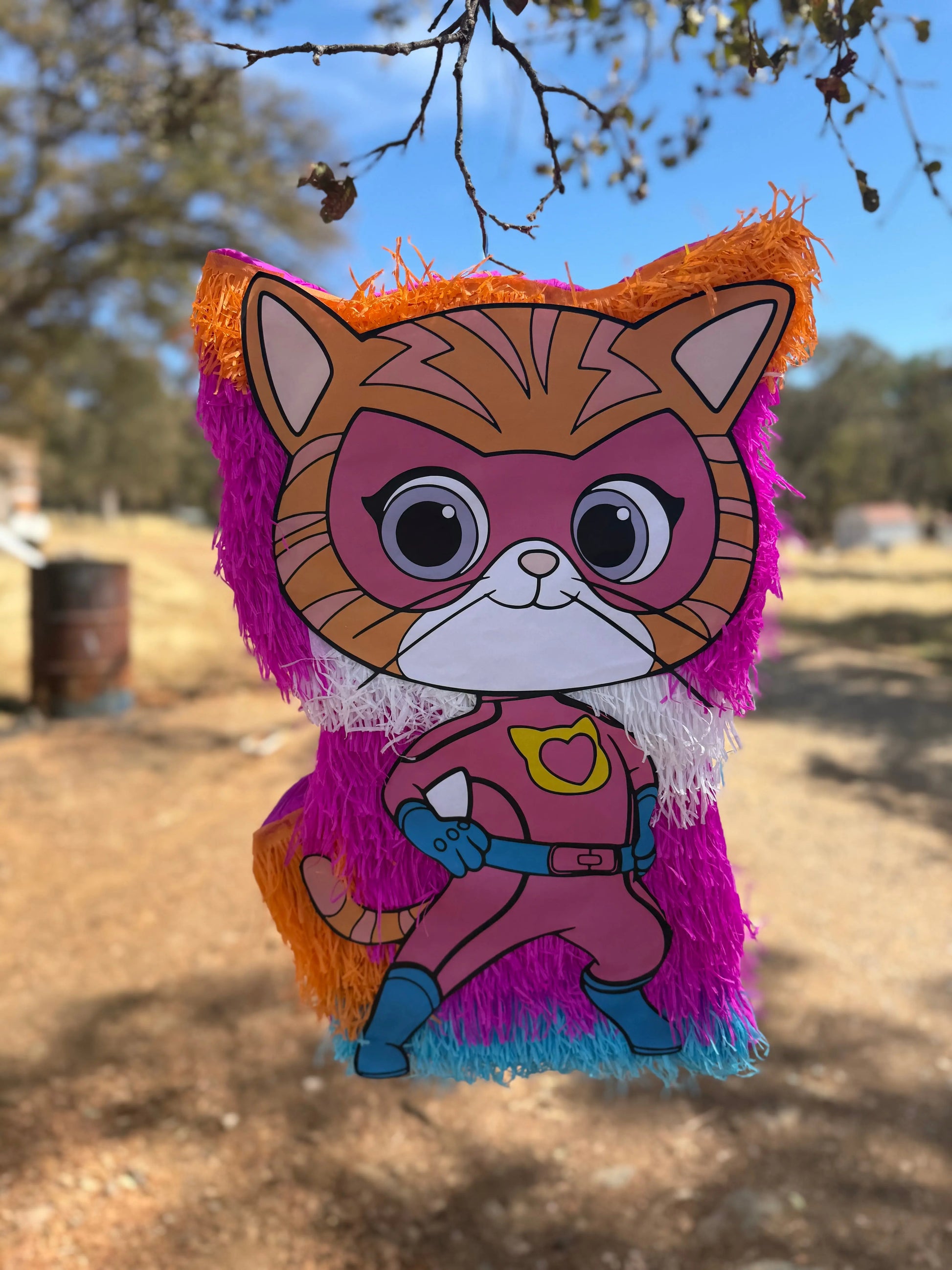 Super Kitten Ginny Piñata 24"x18"x4" | Cute Kitty Birthday Party Decor PinataBloom