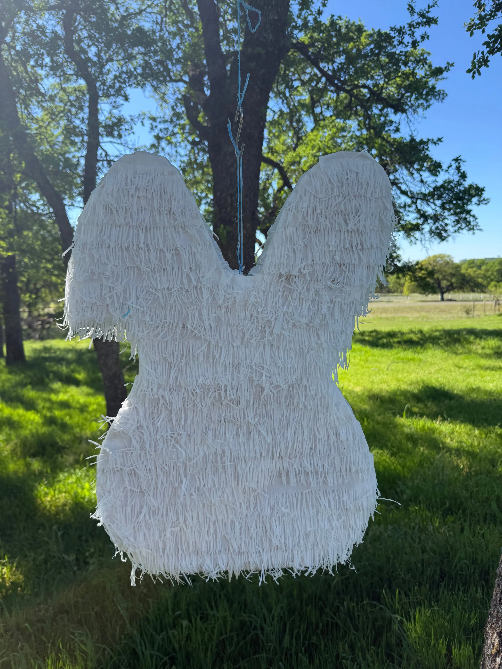 Cute Bunny with Flowers Piñata for Birthday Party Decorations | Large Handmade 2D Party Piñata PinataBloom