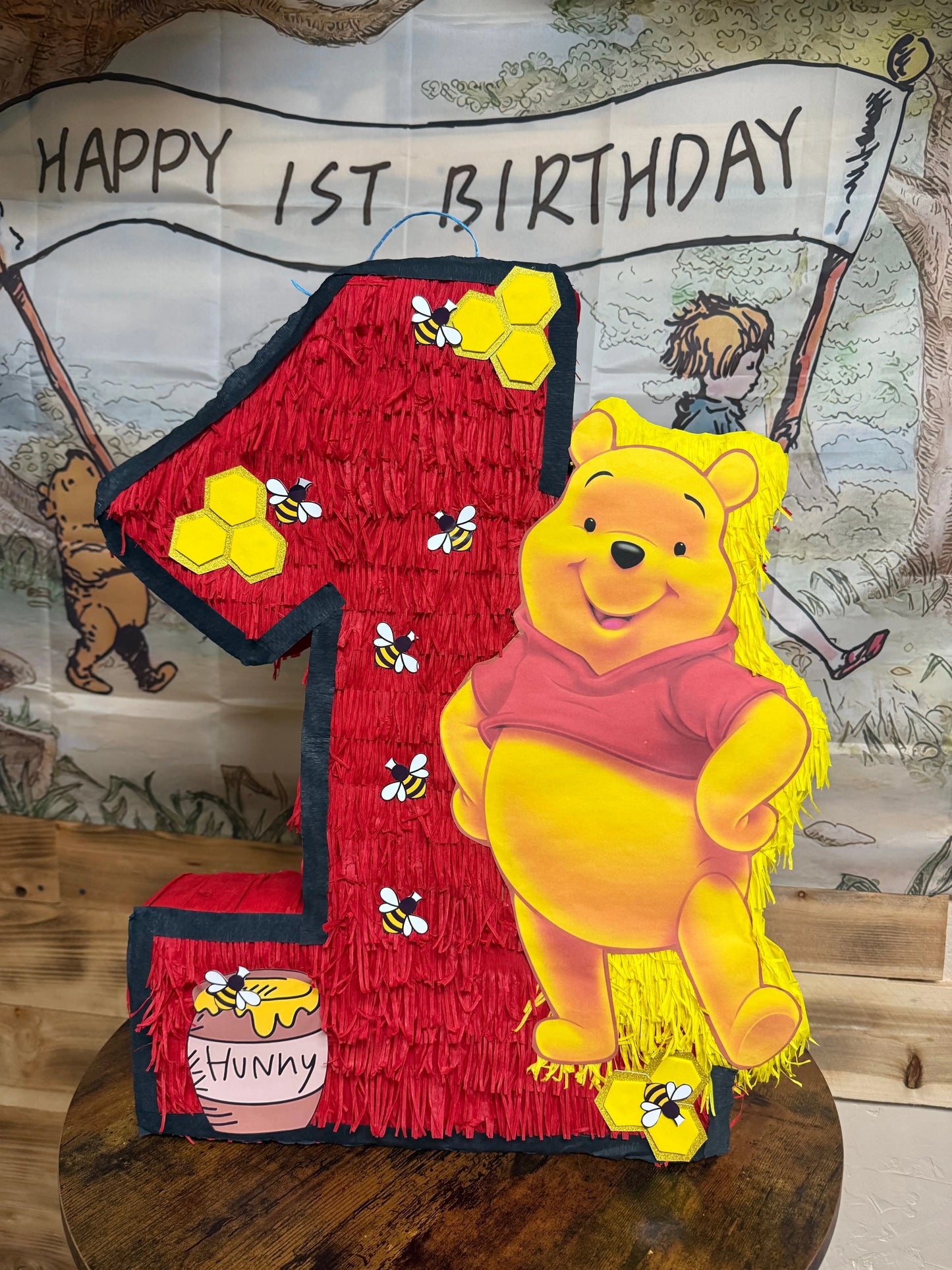 Honey Bear Inspired Piñata | Large Handmade 2D Storybook Party Decoration PinataBloom