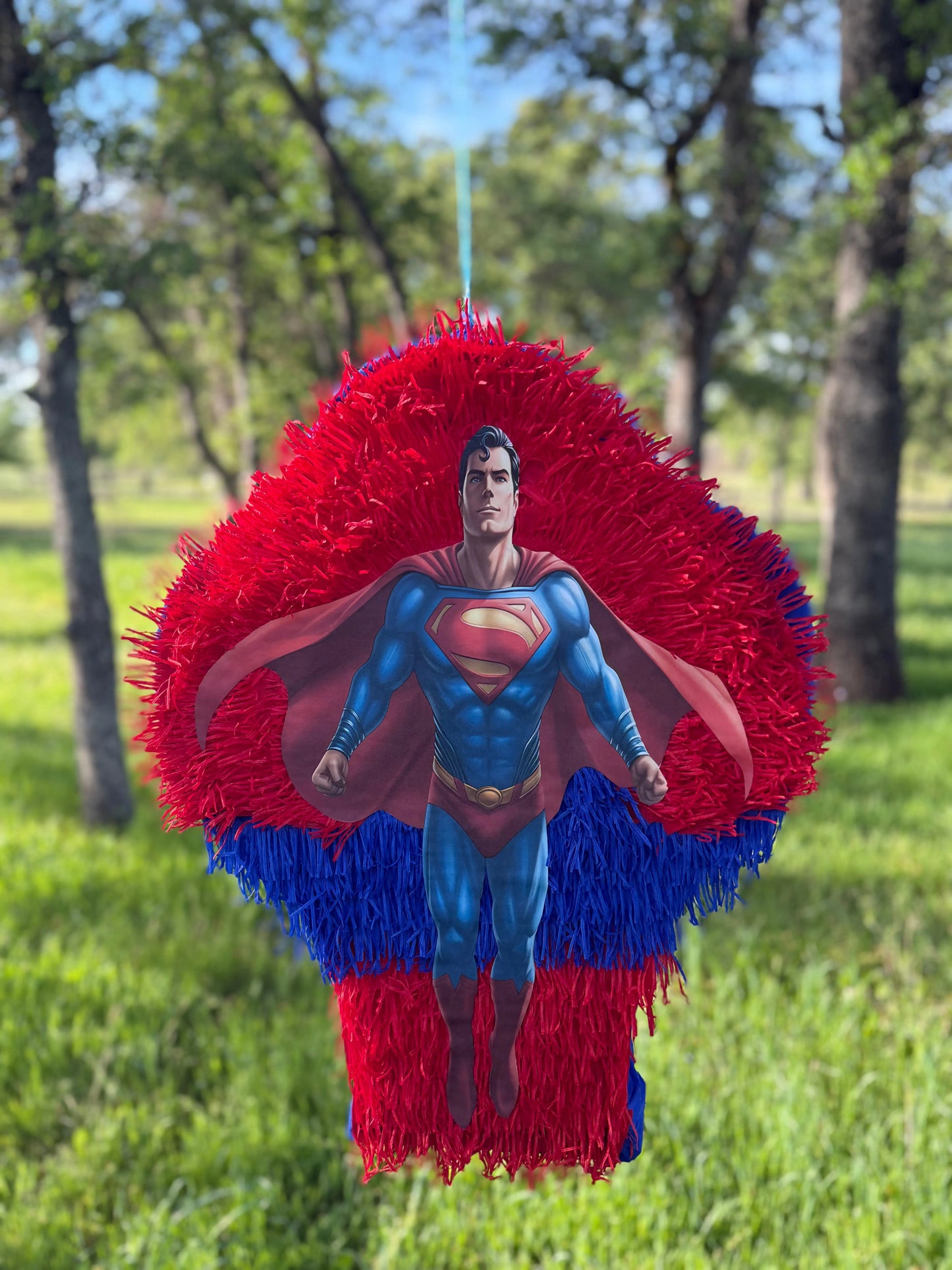 Flying Superhero Inspired Piñata | Large Handmade 2D Party Decoration PinataBloom