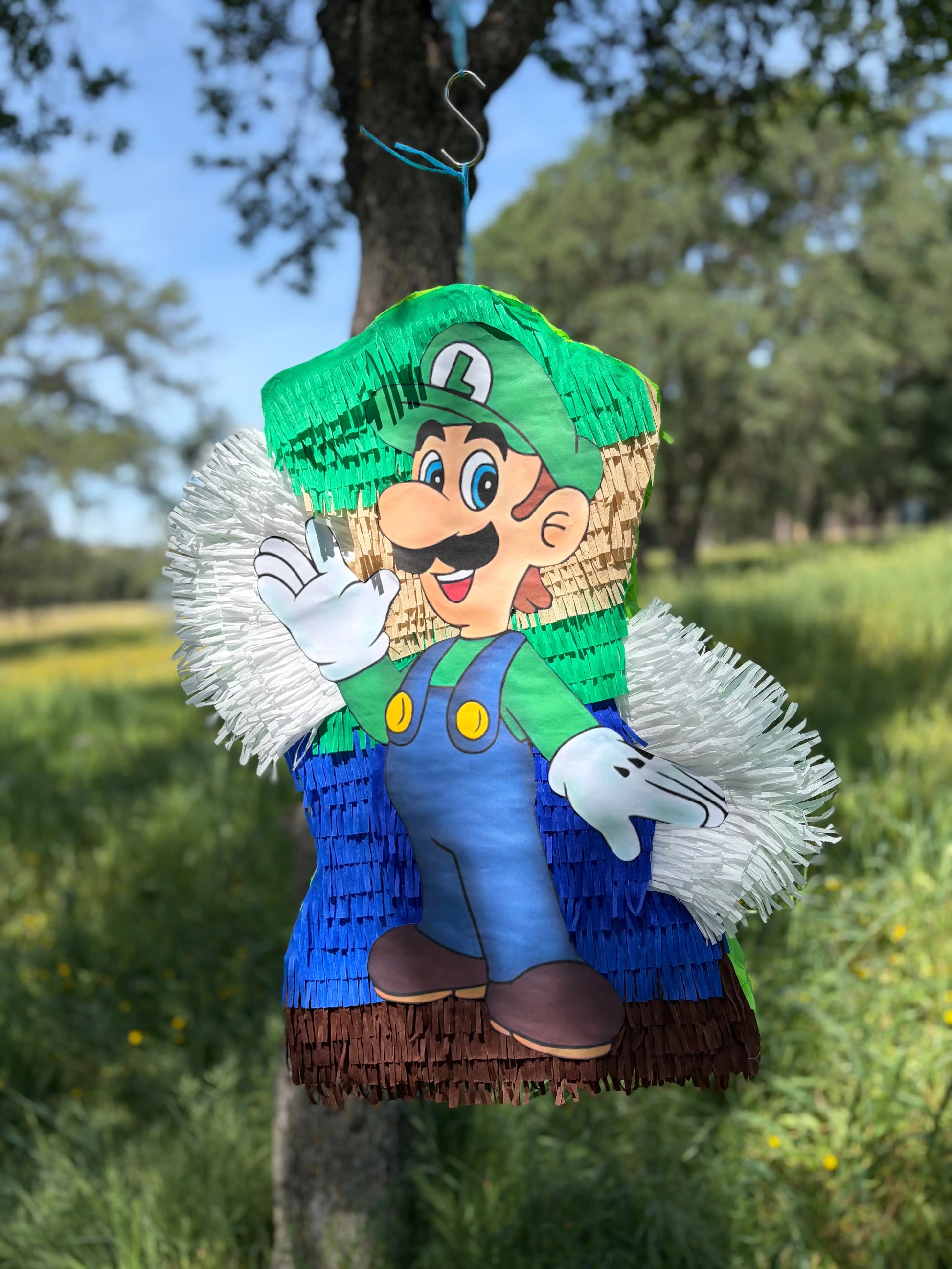 Green Plumber Gamer Piñata 24"x18"x4" | Gaming Birthday Party Decor PinataBloom