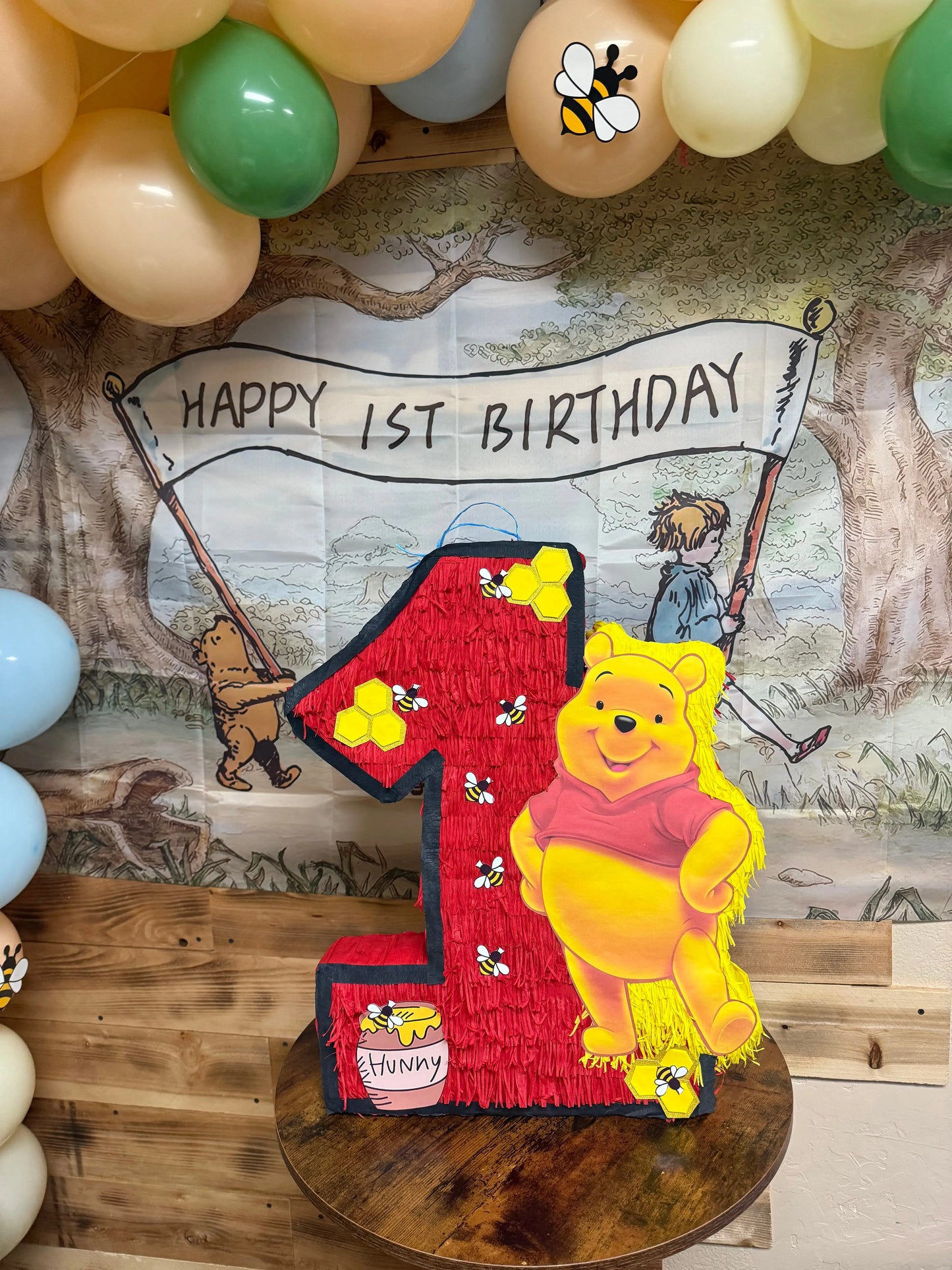 Honey Bear Inspired Piñata | Large Handmade 2D Storybook Party Decoration PinataBloom