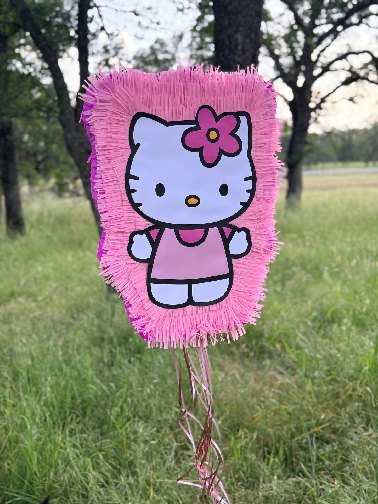 Cute Kitty Character Piñata 23"x18"x4" | Pink Birthday Party Decor PinataBloom