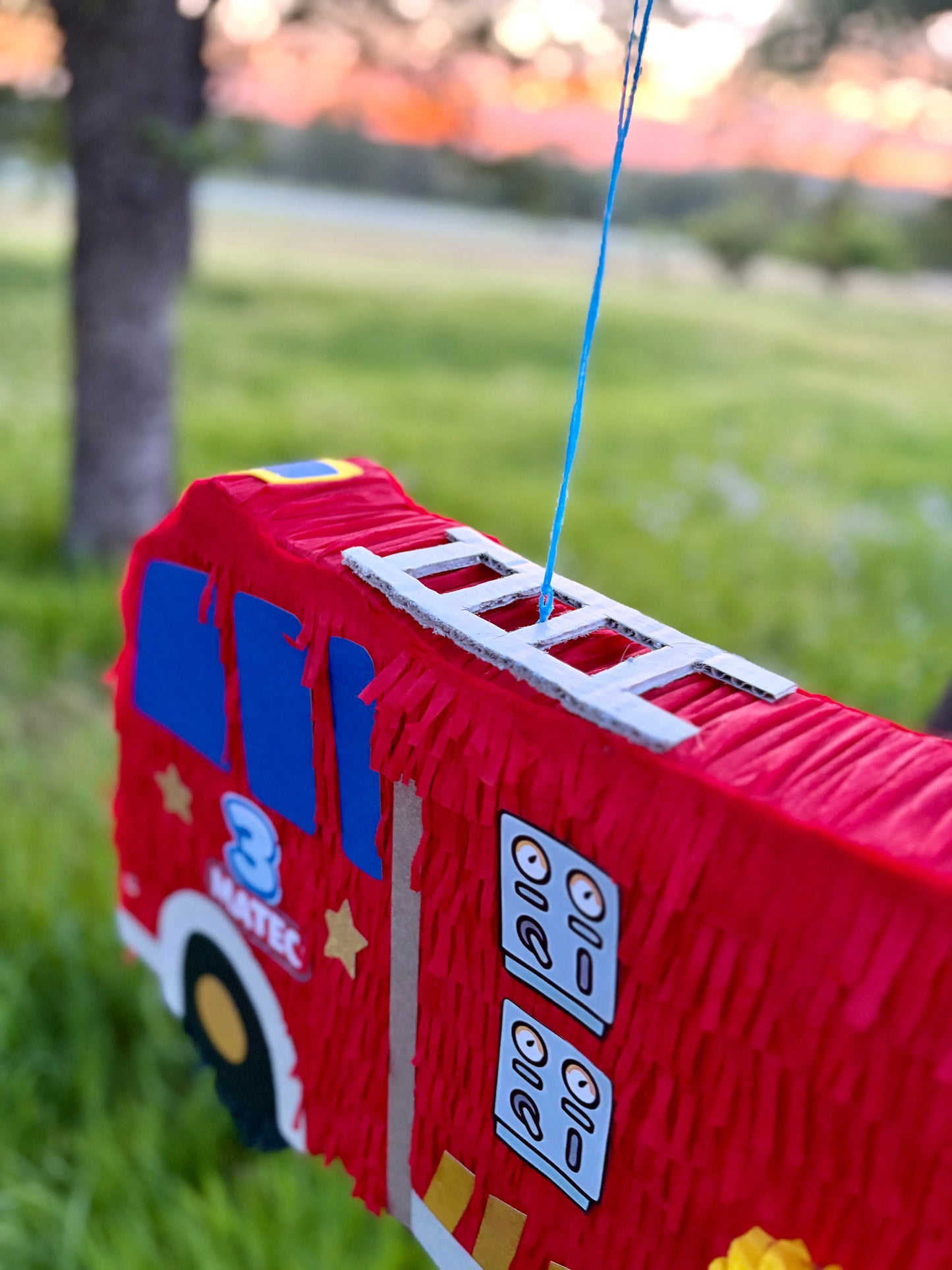 Fire Truck Piñata – Firefighter Birthday Party Decoration PinataBloom