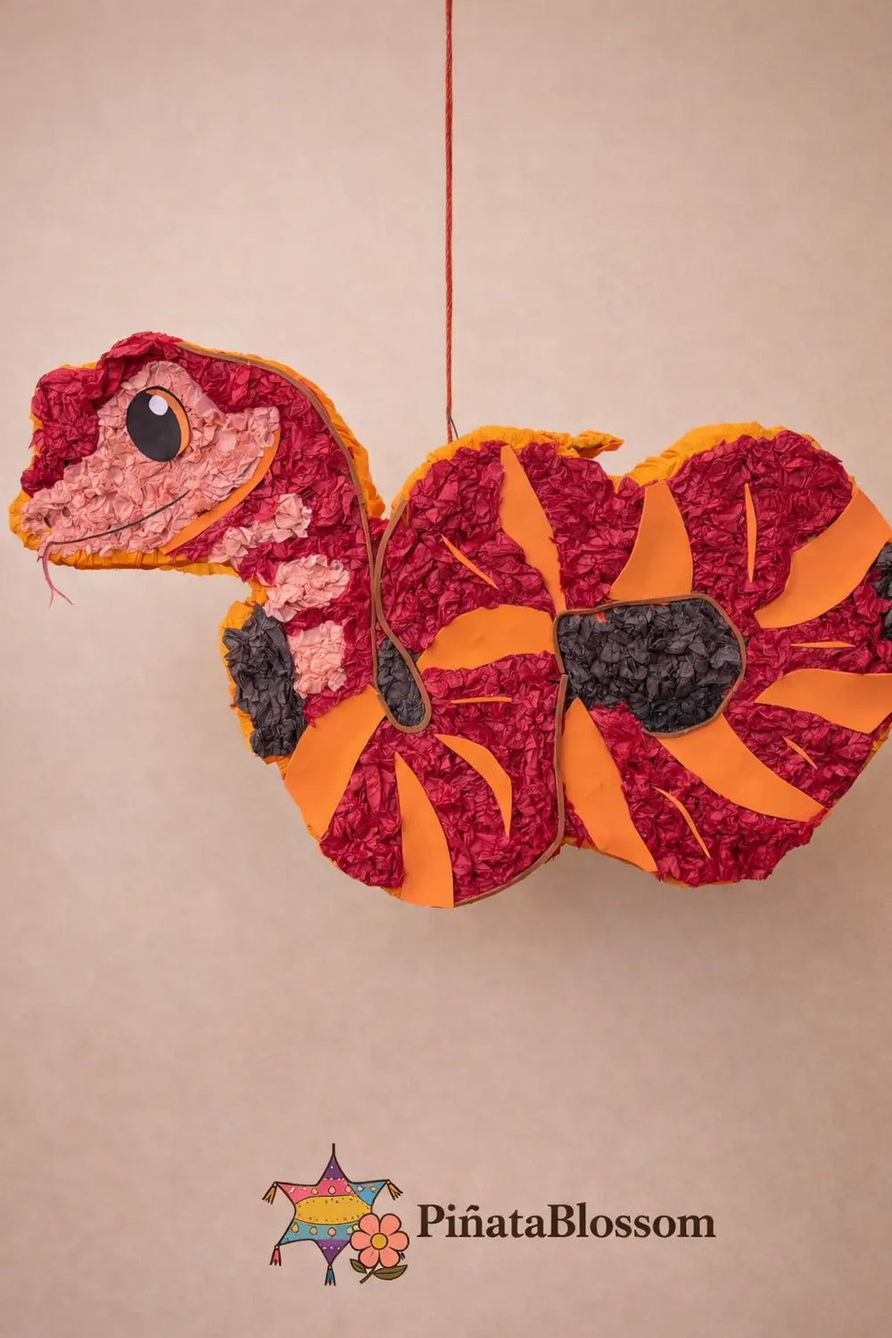 Corn Snake Piñata 24"x18"x4" | Reptile Birthday Party Decor
