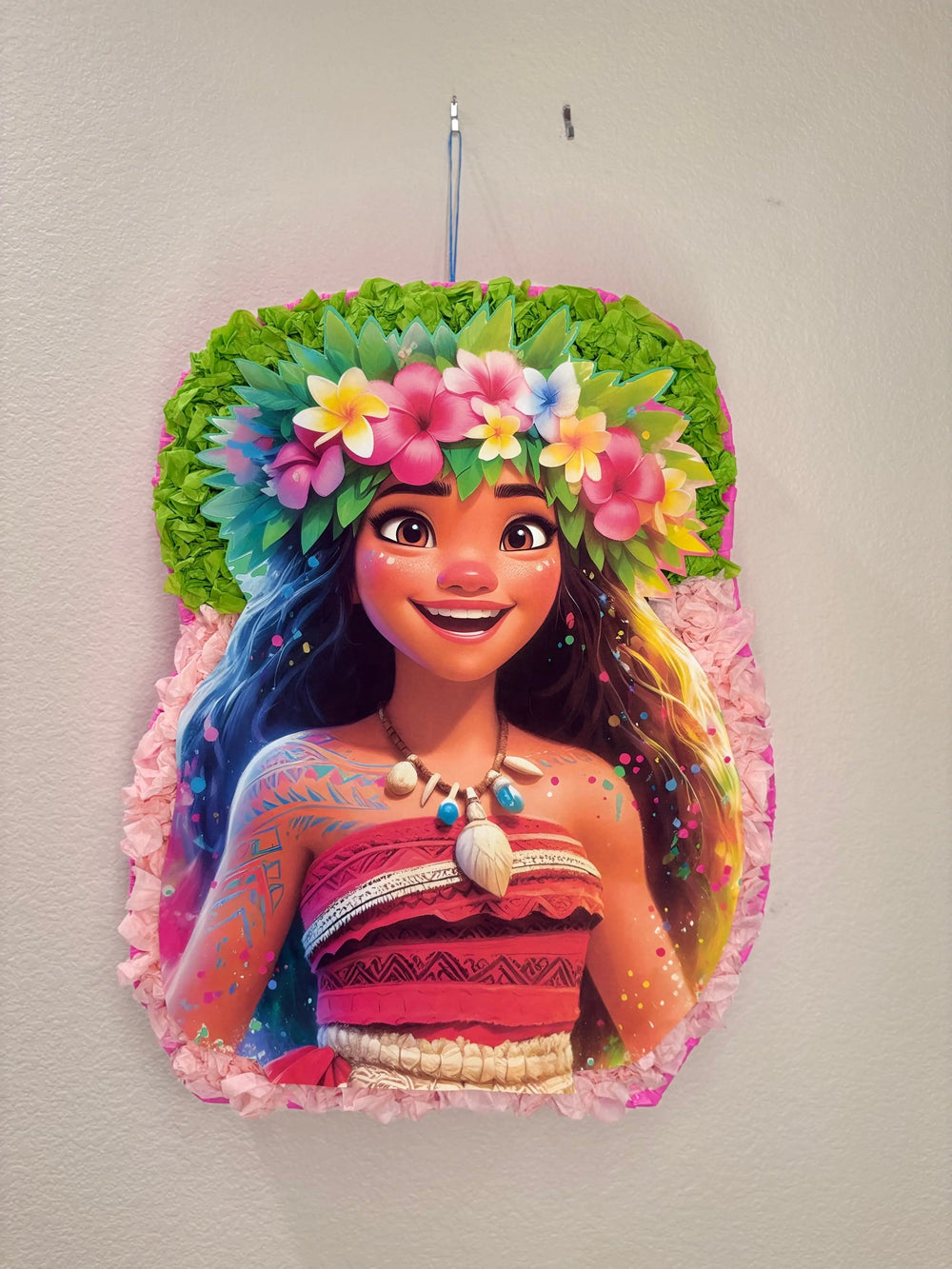 Moana Princess Piñata 22"x17"x4" | Tropical Birthday Party Decor