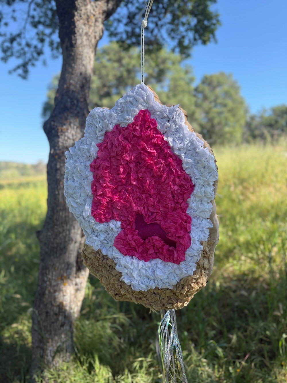 Geode Rock Piñata | Large Handmade 2D Crystal Theme Party Decoration