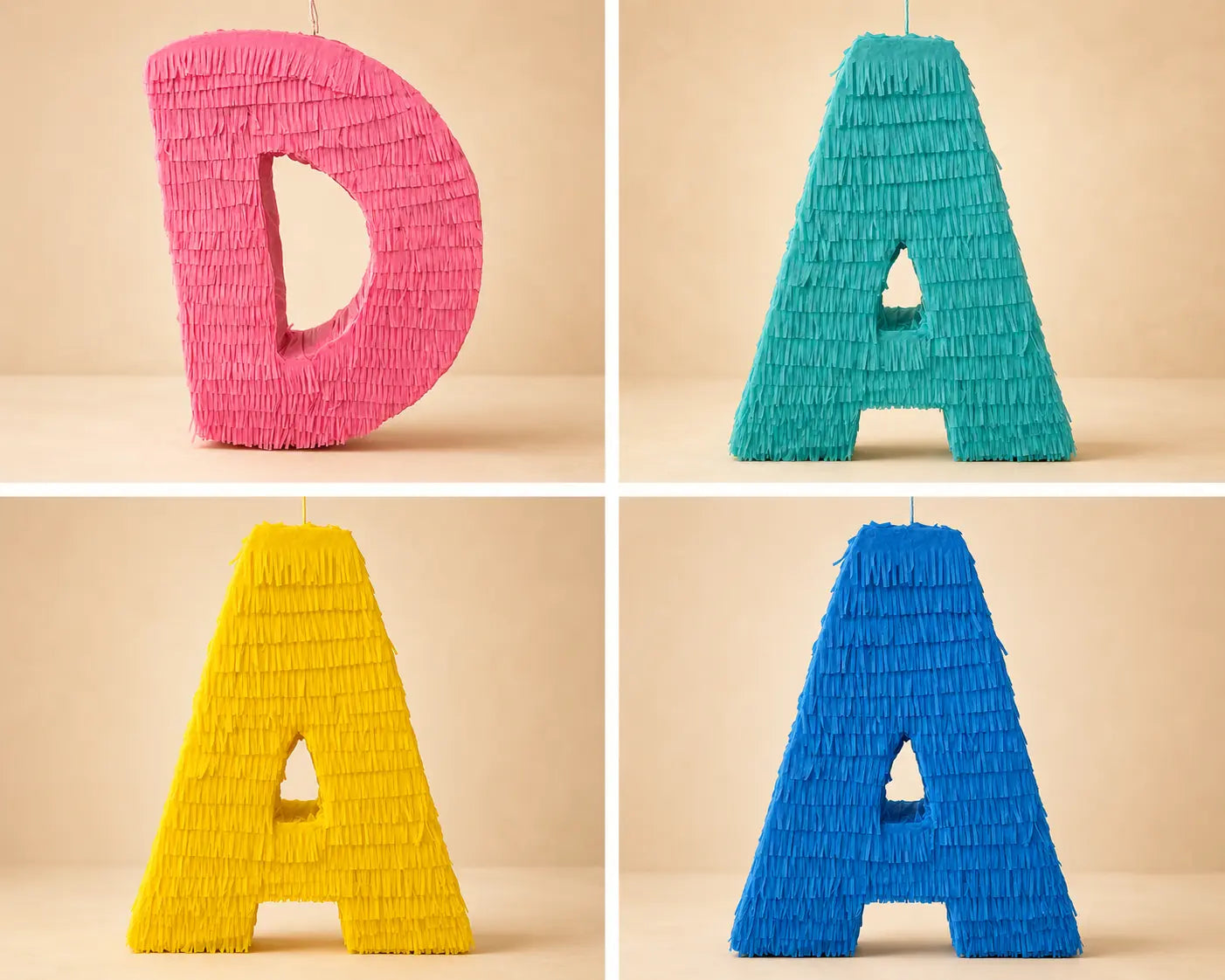 Custom Letter Piñata 24"x18"x4" | Personalized Birthday Party Decor PinataBloom