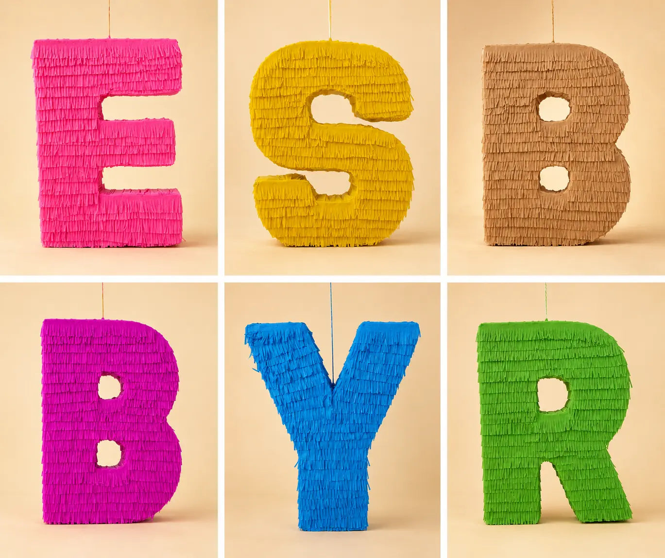 Custom Letter Piñata 24"x18"x4" | Personalized Birthday Party Decor PinataBloom
