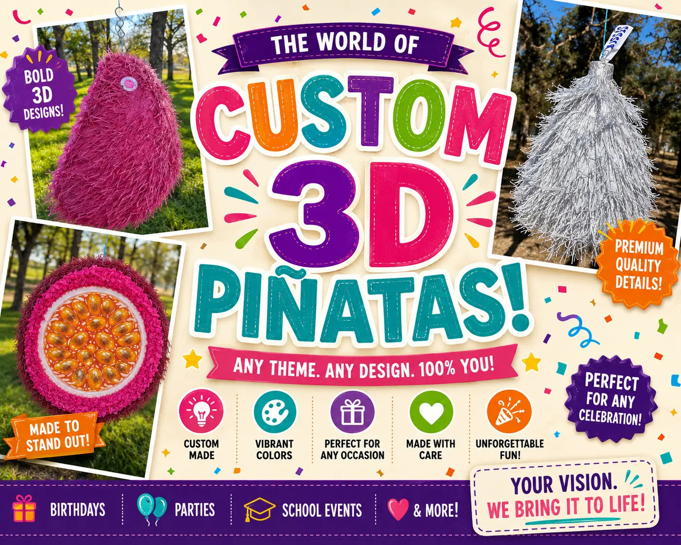 Custom 3D Piñata | Handmade Personalized Party Decoration PinataBloom